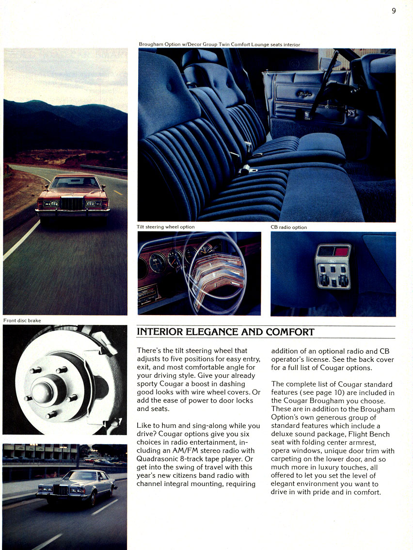 1978 Mercury Cougar Brochure Page 6